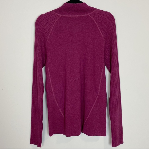 The North Face NWT MT. Tam Bordeaux Red Full Zip Sweater - Picture 6 of 9